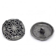 Metall Öseknöpfe Größe 25 mm - antik silber