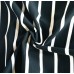 Elastischer Viskose Jersey - schwarz mit weißen Streifen