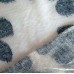 Elastischer Viskose Jersey - weiß mit grau-blau Blumen